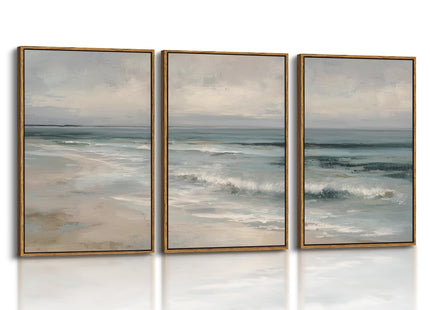 InSimSea Oversized Vintage Landscape Art, Coastal Picture, 3Pcs,16x24in