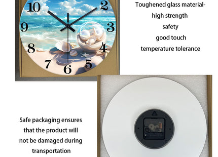 XNM Coastal Wall Clock Battery Operated 12 Inch