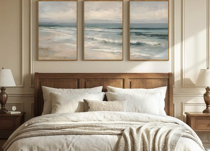 InSimSea Oversized Vintage Landscape Art, Coastal Picture, 3Pcs,16x24in
