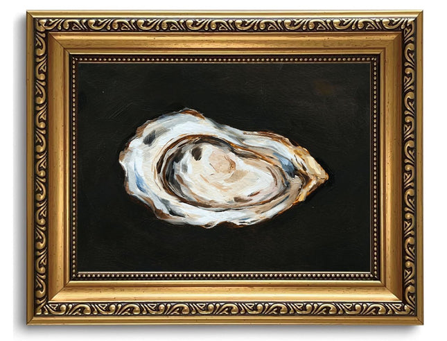 FYLDPSB Gold Framed Oyster Wall Art Coastal Kitchen Wall Decor Vintage