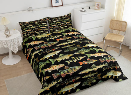 Feelyou Fishing Comforter Set Twin Size Bedding Set