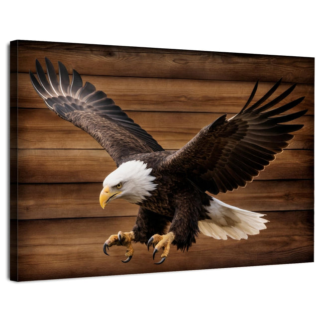 Large Bald Eagle Wall Art Eagle Pictures Canvas Wall Decor Rustic Farmhouse Prints Cabin Lodge Decor Woodland Western Wildlife Painting for Living Room Bedroom Office Home Wall Decoration 24x36"