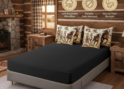 Erosebridal Horse 7 Piece Comforter Twin Size for Kids Boys