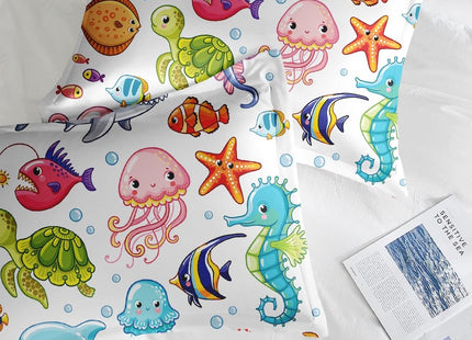 Nesphy Comforter Set of 3, Twin, Bedroom Decor Sea Turtle