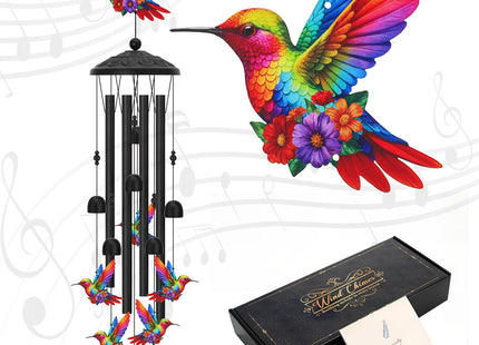 Hoemwarm Hummingbird Wind Chimes for Outside Hummingbird Gifts for Women