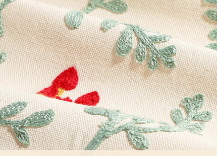 Miss Adola Embroidered Canvas Table Runner 13"x72", Cute Mushroom