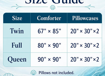 AILONEN Polynesian Sea Turtle Comforter Set Full Size, Dreamy Aqua Blue Bedding Fluorescence Texture Plant Abstract Turtle Star Conch Quilt Set All Season 3Pcs (1 Comforter + 2 Pillowcases)