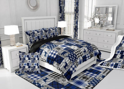 Feelyou Cabin Bear Comforter Set for Boys Girls Rustic Bear and Deer