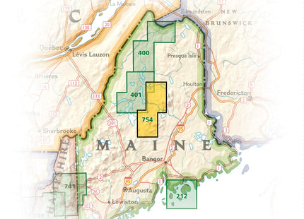 Baxter State Park Map [Mount Katahdin, Katahdin Iron Works] (National Geographic Trails Illustrated Map, 754)
