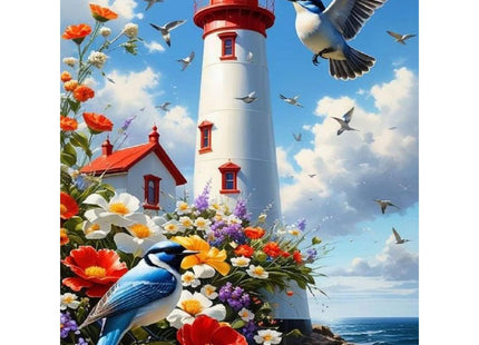 Lighthouse Diamond Art Kits for Adults, Home Wall Decor Gift 12" x 16"