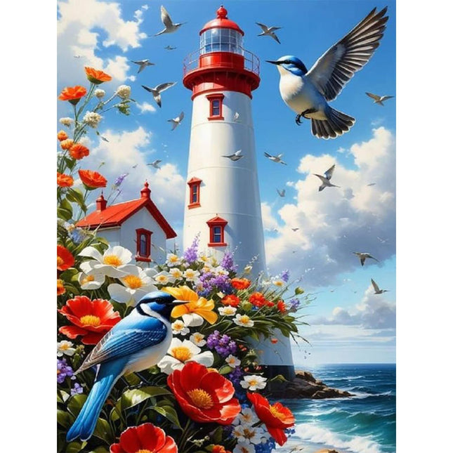 Lighthouse Diamond Art Kits for Adults, Home Wall Decor Gift 12" x 16"