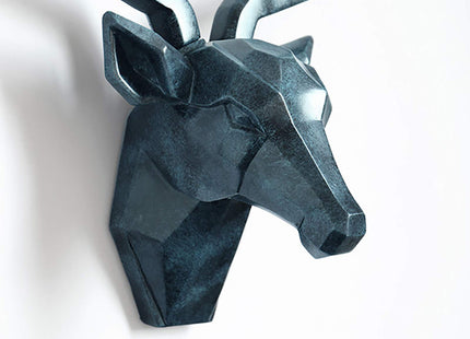 Large Faux Deer Head Wall Art for Your Home, Wall Mounted Faux Antlers Wall Sculptures, Faux Taxidermy Animal Head Wall Decor