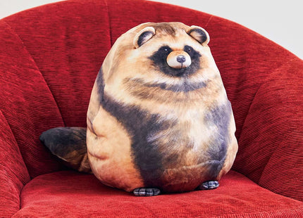 Sew Butiful Soft Raccoon Plush Pillow, 12" Raccoon Stuffed Animal
