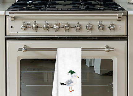WUCHJ Christmas Seagull Beach Kitchen Towels, Nautical Christmas Bird Hand Towels for Bathroom, Seagull Decor, Coastal Sea Gull Xmas Decorative Dish Tea Towel, 16x24 Inch