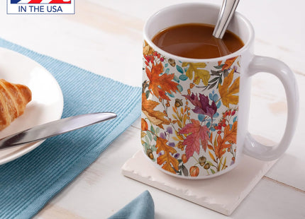 Highland Home Colorful Autumn Large Decorative Ceramic Mug