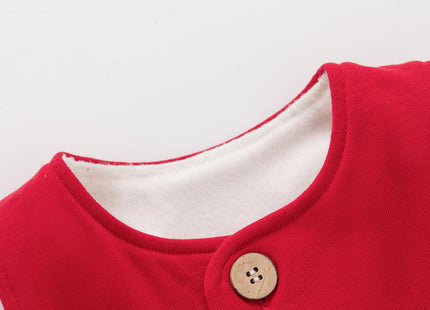 pureborn Baby Boys Girls Cartoon Christmas Deer Cotton Vest Waistcoat Red Deer 3-6 Months