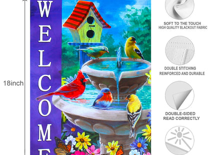 Spring Summer Hummingbird garden flag 12X18 Double Sided