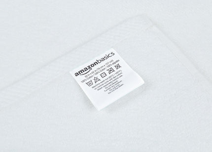Amazon Basics 2-Piece Quick-Dry Oversize Bath Towel, 100% Cotton, 62" x 30", White