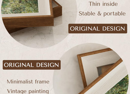 InSimSea Framed Canvas Wall Art Decor Room Decor, Classical Coastal Scenery Bathroom Pictures Wall Decorations, Farmhouse Kitchen Office Bathroom Art Wall Decor 10x12In