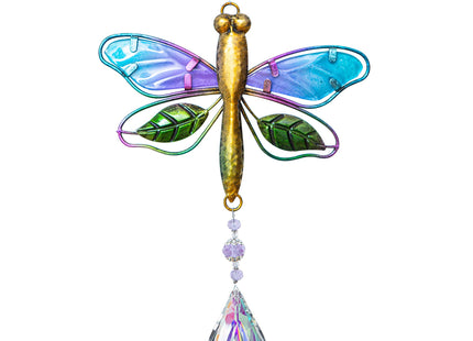 WEISIPU Crystal Suncatchers for Windows - Dragonfly Crystal Ball Prisms Hanging Crystals Ornament for Home Garden Office Wedding Christmas Decoration-Dragonfly