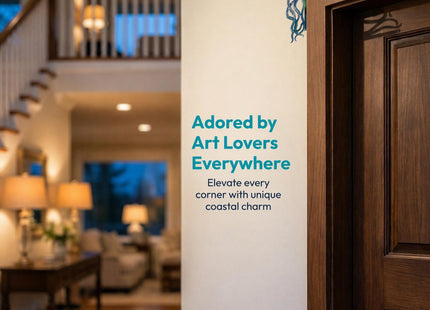 Octopus Wall Decor, Flat Metal Door Frame Art, Aqua Blue, 9.4 x 9.13 in