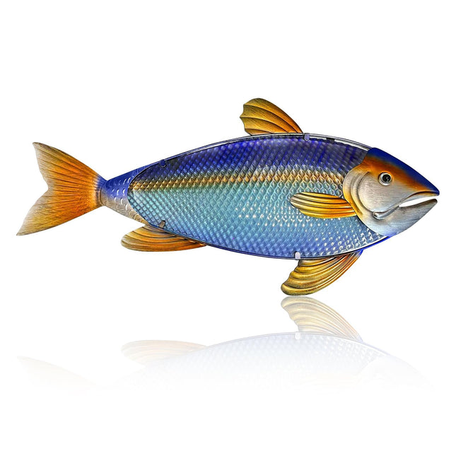 LIFFY Metal Fish Wall Decor,32“ Large Metal & Glass Tuna Artworks Home Decorative Ornaments,Indoor Outdoor Ocean Coastal Wall Hanging Decorations for Pool Garden Yard Patio