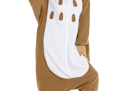 CANASOUR Polar Fleece Owl Costume Christmas Adult Anime Unisex Animal Cosplay Onesie (X-Large, Owl Brown)