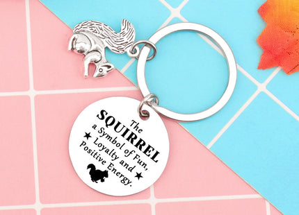 Heigebi Squirrel Gift Keychain for Squirrel Lover Gift for Women Men Zookeeper Coworker Christmas Birthday Gifts Animal Squirrels Keyring