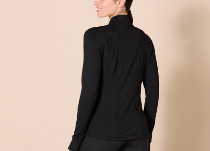 Amazon Essentials Women's Fleece Full-Zip Jacket - Brushed Tech Stretch, Black, Large (Available in Plus Size)