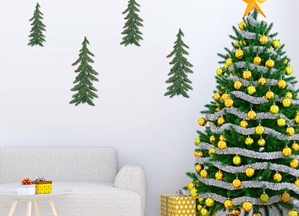 Kikone 4 PCS Metal Pine Wall Decoration Metal Pine Tree Outdoor Wall Decorations for Bedroom Living Room Bathroom Office