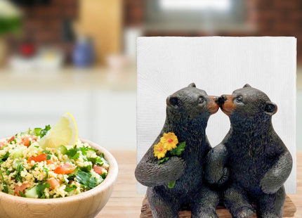 BestGiftEver Napkin Holder with Kissing Bear