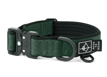 MADE TO ROAM Comfort Collar - Adjustable Nylon Dog Collar with Soft Comfortable Padding, Light Aviation Aluminum Metal Buckle for Small, Medium and Large Dogs (Maine Marina, Size 1)