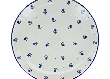 Blue Rose Polish Pottery Blueberry Dinner Plate