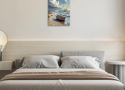 Estused Sailboat Beach Wall Art Ocean Sailboat Wall Decor 12"x16"