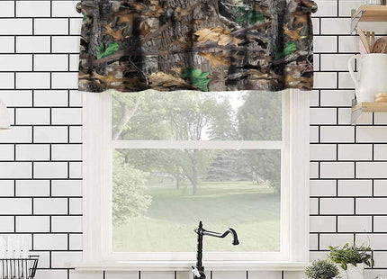 Yearn Jear Red Forest Valance Curtains Nature Scenery Art Valance for Bedroom, Kitchen, Bathroom, Living Room, Dining Room Windows 54X18 Inches