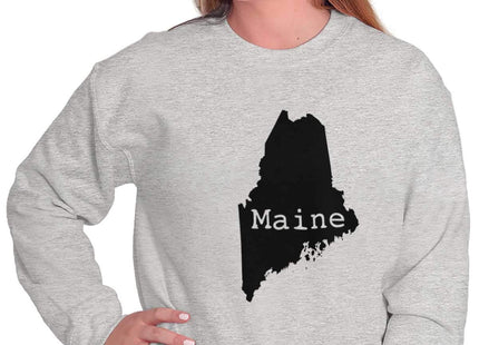 Home State Maine Shape Local Pride Sweatshirt for Men or Women