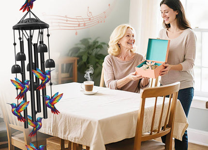 Hummingbird Wind Chimes for Outside,Metal Chime,Hummingbird Gifts for Women