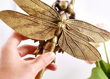 Semeid Large 3D Gold Dragonfly Wall Decor