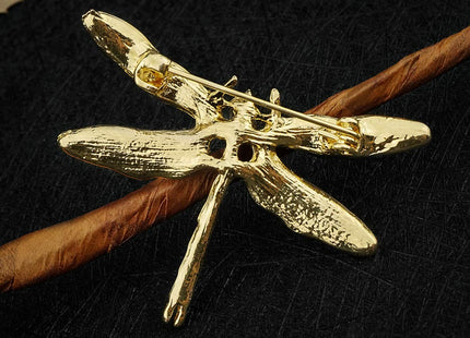 Gleamart Enamel Dragonfly Brooch Insect Animal Dragonfly Pins for Women Blue with Green