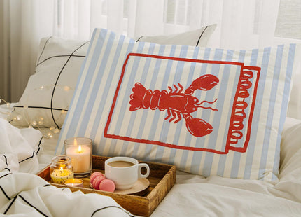 JINYO Maine Lobster Pillow Covers 12x20 inch, Preppy Coastal Decor,New England Style Decor, East Coast Beach Decor, East Coast Beach Pillow Cover, Maine Lobster, Lobster Pillow Cover
