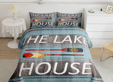 Feelyou Lake House Paddle Comforter Set Twin Size Kids Boys Girls Bedding