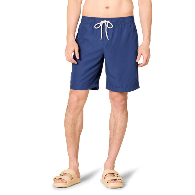 Amazon Essentials Men's Men's 9" Quick-Dry Lightweight Breathable Swim Trunk with Mesh Liner, Navy, Large