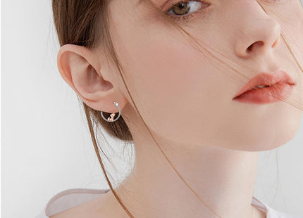 Fox Hoop Earrings for Women 925 Sterling Silver Animal Fox Earrings Jewelry Gifts (fox)