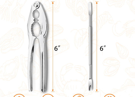 LA NOVO Crab Crackers and Tools, Set of 4, Especial Gift Box