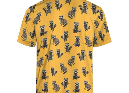 MSCPZH Raccoon Mens Golf Shirts Golf Polo Shirts for Men Short Sleeve Raccoon Polo Shirts Golf Gifts Raccoon Gifts