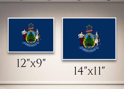 Maine Flag Wall Art - Canvas Decorative Print - State Home Decor and Gift