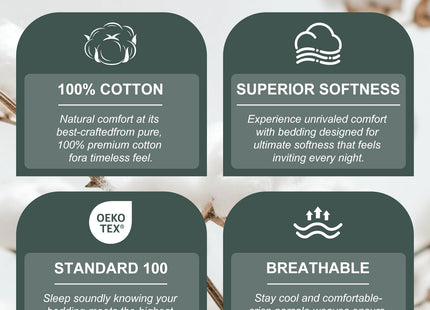 Ivellow Twin Sheet Set 100% Natural Cotton Sheets Soft Breathable Durable Lightweight Crispy Percale Twin Bed Sheets 16" Deep Pocket Elk Forest Patterned Sheets Kids Twin Bedding Dorm Essentials