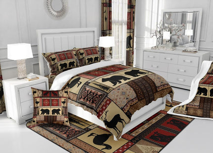 Feelyou Cabin Bear Sheet Set Kids Twin