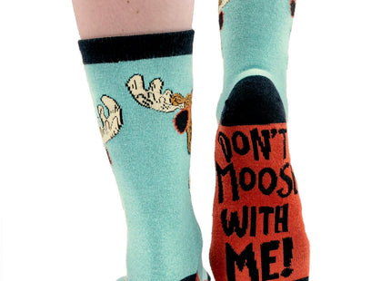 Lazy One Men and Women's Funny Socks, Gag Gifts For Men (Don't Moose)