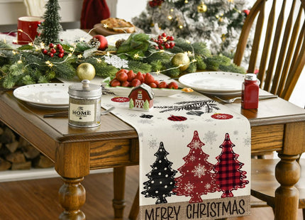 Artoid Mode Pine Tree Merry Xmas Table Runner Home Party Decor 13x48 Inch